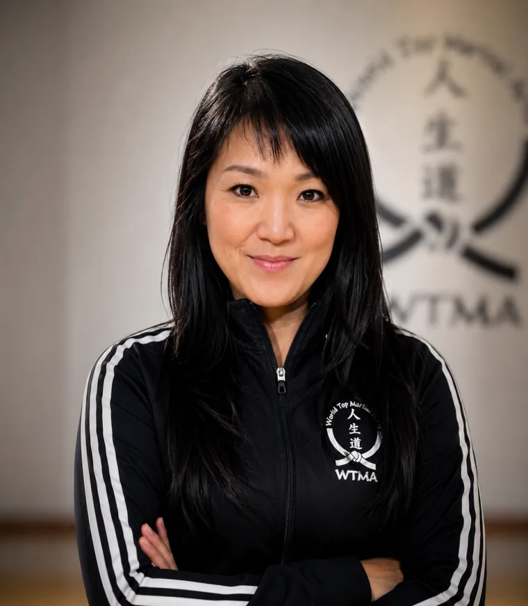 Sensei Mayumi Ghorbanpour in a WTMA tracksuit